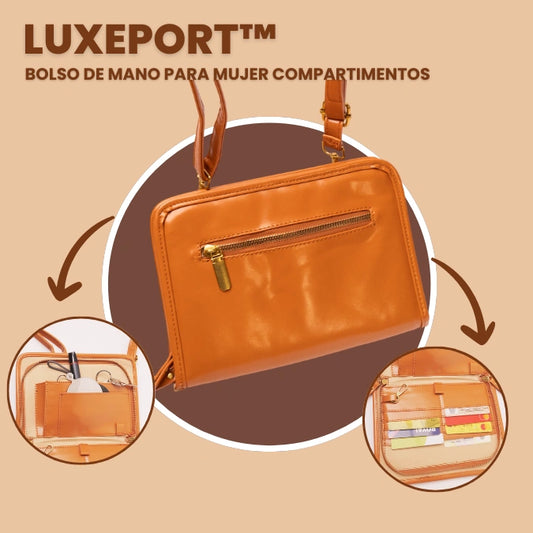 LuxePort™ - Bolso de Mano Para Mujer Compartimentos Estrategicos
