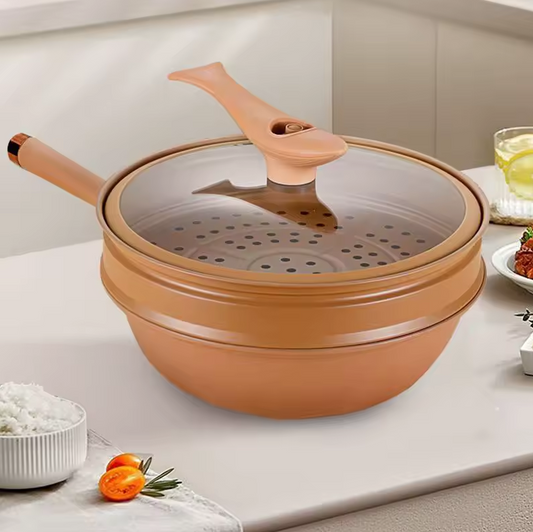 wok antiadherente doble nivel